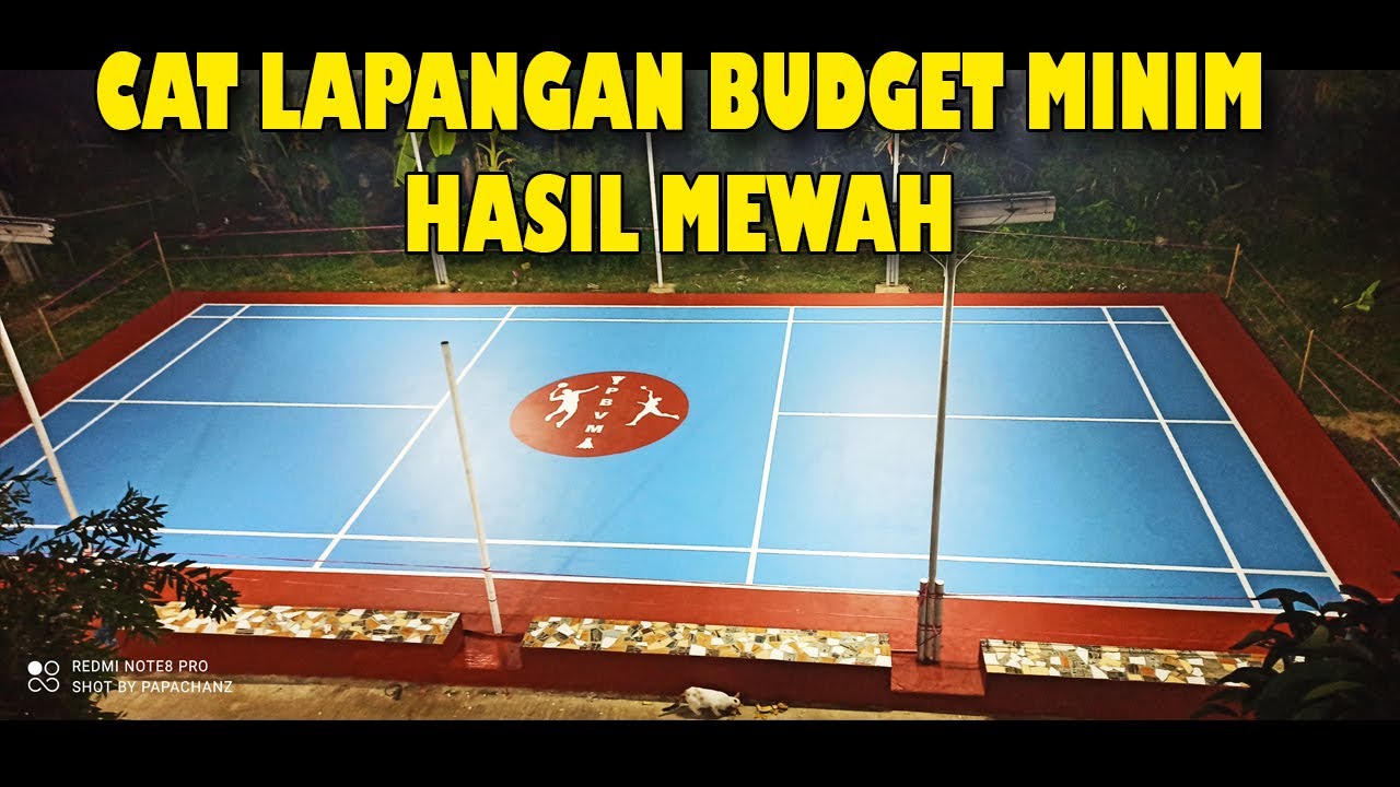 CAT LAPANGAN BADMINTON MURAH TAPI MEWAH YouTube