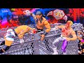 Cm punk vs roman reigns vs cody rhodes  barbed wire steel cage action figure match