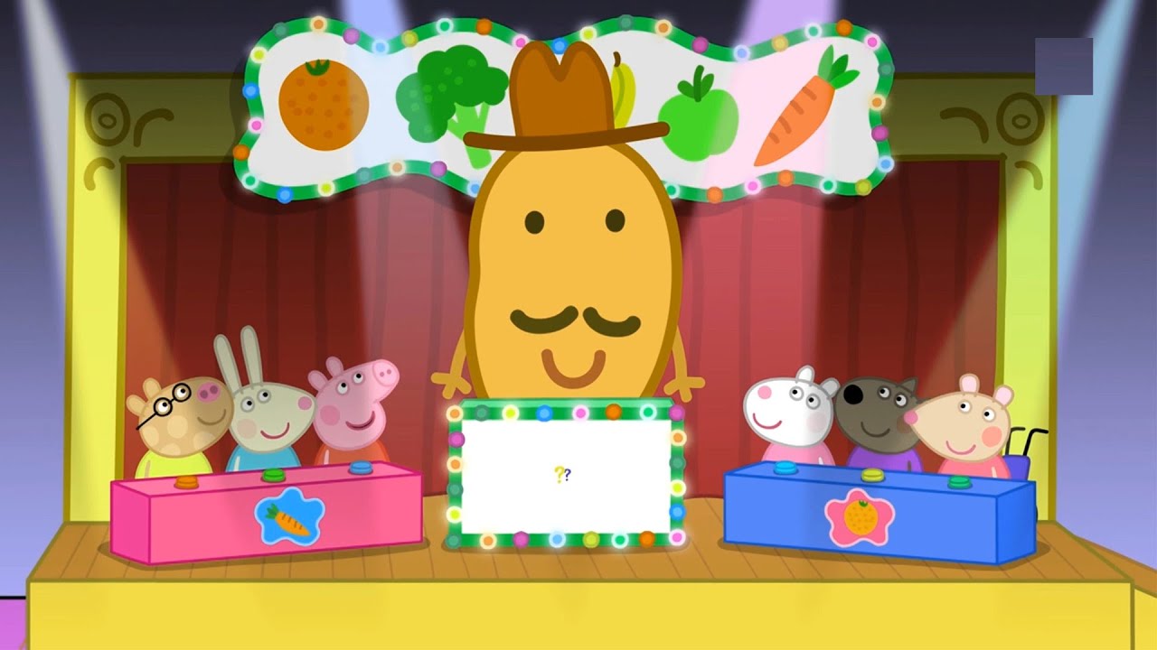 PEPPA PIG NEW MR. POTATO'S FRUIT AND VEGETABLE QUIZ COLORING 小猪佩奇最新第八季