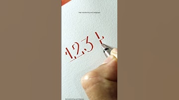 Numbers in 3d shadow lettering art #shorts #3d #art