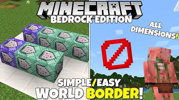 How To Make a Simple WORLD BORDER in Minecraft Bedrock! Works in all Dimensions! MCPE Xbox PC Switch