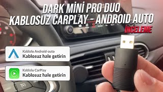 Dark Mi̇ni̇ Pro Duo İnceleme Kablosuz Apple Carplay Ve Android Auto Fiat Egea Kablosuz Carplay