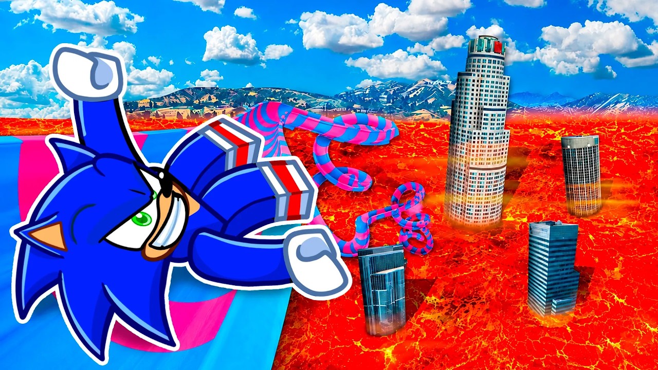 GIANT LAVA WATERSLIDE In Roblox!