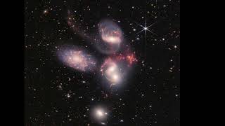 "Stephan's Quintet" A cosmic dance of a cello quintet.  Inspired by the James Webb image
