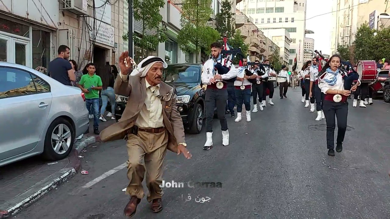 النسور البيضاء مع الدبكة الفلسطينية  White Eagles  with the Palestinian Dabkeh