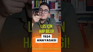 Lgsde Karşına Çıkarsa Şaşırma 1924 Anayasası Nedir?