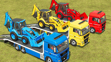 LOADER OF COLORS ! CAT BACKHOE TRANSPORTING & CORN LOADING & SELLING on BUCKET SELL POINTS! FS22