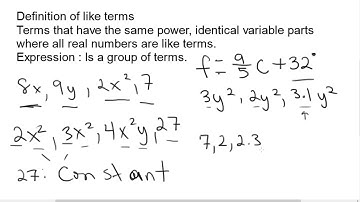 Pre-Algebra Simplifying Variable Expressions