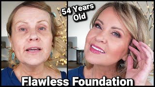 Over 40? Get SMOOTH FLAWLESS FOUNDATION On Textured Skin \& Large Pores