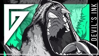 Digital speed painting -“DEVIL'S INK” - time lapse video by GLOOMY STROKE. Painting art.