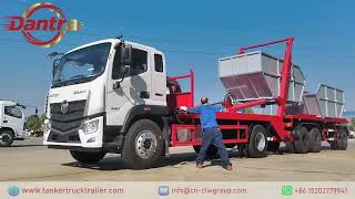 Foton 4×2 3 Ton Skip Loader Garbage Truck Operation Video