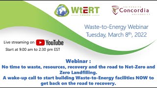 WtERT Canada Webinar | No time to waste, resources, recovery and the road to zero landfilling.