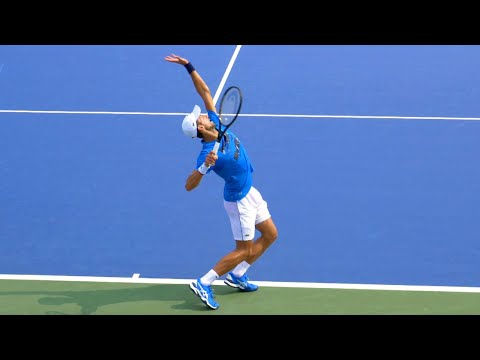 Novak Djokovic Serve Slow Motion - ATP Tennis Serve Technique