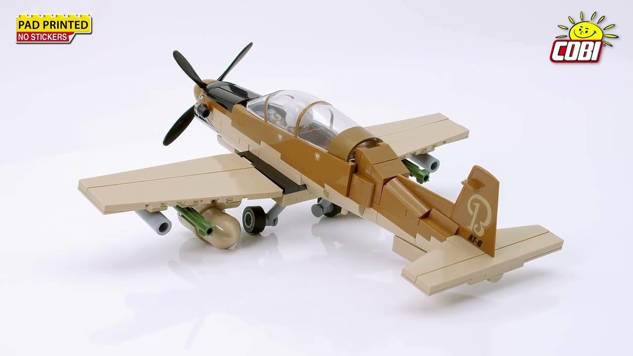 AT-6 Wolverine brick plane model - COBI 5905 - 262 bricks – BRICKTANKS