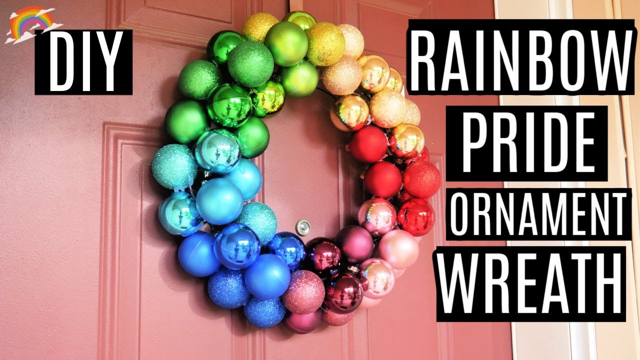 DIY: RAINBOW/PRIDE ORNAMENT WREATH