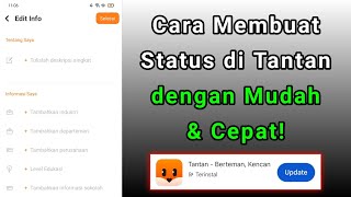 Cara Bikin Status Di Tantan ~ Cara Membuat Status Di Tantan