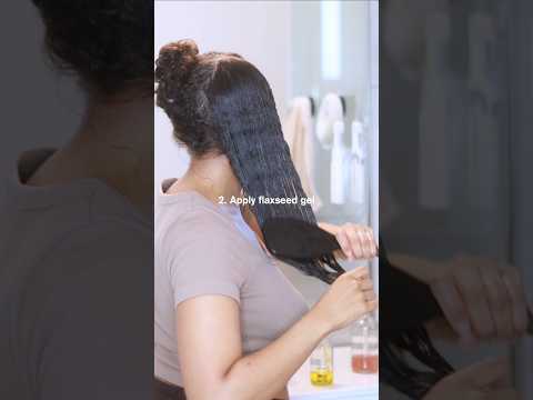 7-Step Post Hair Wash Routine | Natural Hair Care #hairwash #flaxseedgel #washday #curlyhair