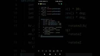 Coding with mobile making live clock | webdevelopment css html javascript cse