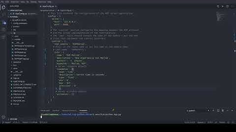 Configuration of the RIP server - Python implementation