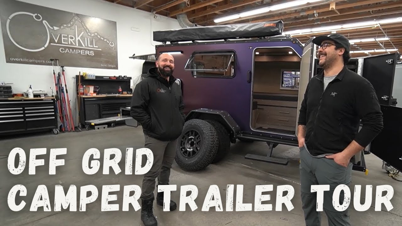 AMAZING Off Grid Camper Trailer - Kitchen, Solar, Heat, Shower, and Much More