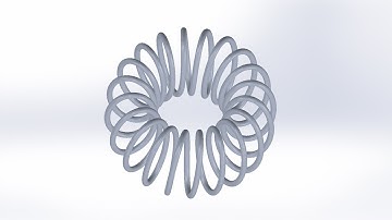 How to make Elliptical Toroidal Helix by SolidWorks / 3D CAD