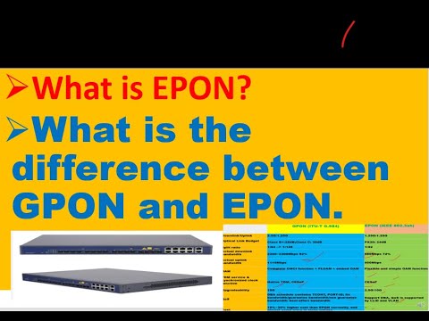 What is EPON? What is the difference between GPON and EPON.