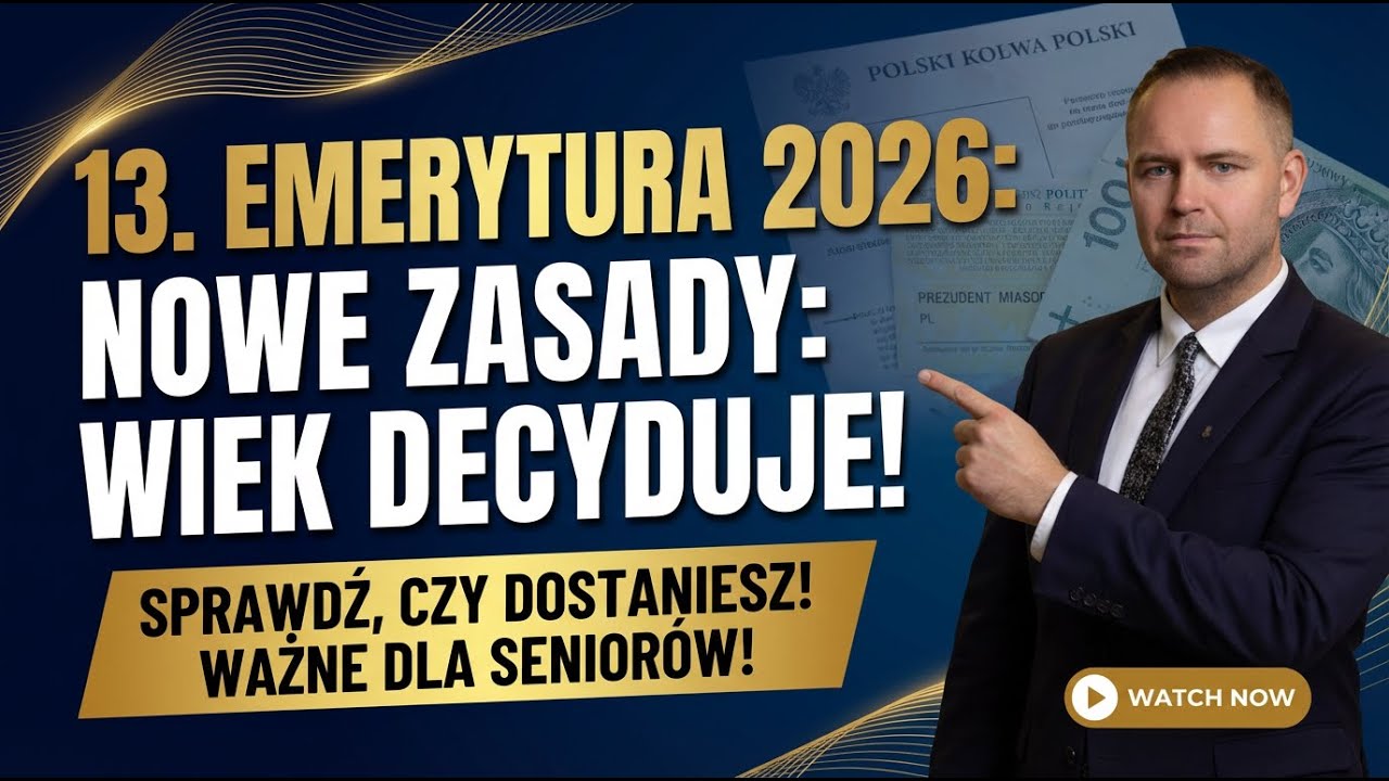 13. emerytura 2026: wiek decyduje o wypłacie. Sprawdź, ile otrzymasz