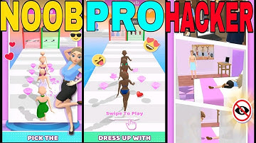 NOOB vs PRO vs HACKER ||DRESS UP SISTERS|| (FORT)All Levels Gameplay Androidios (Level    - 3 )