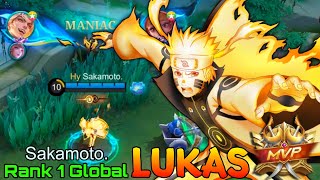 Maniac Lukas Aggressive Carry - Top 1 Global Lukas By Sakamoto. - Mobile Legends