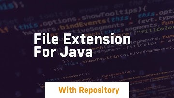 file extension for java