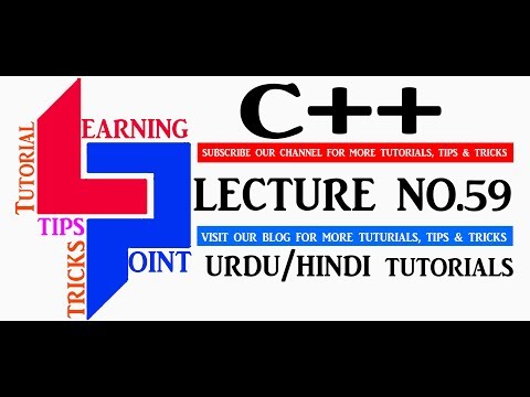 C++ Lecture 59 Urdu/Hindi Tutorial Learning Point