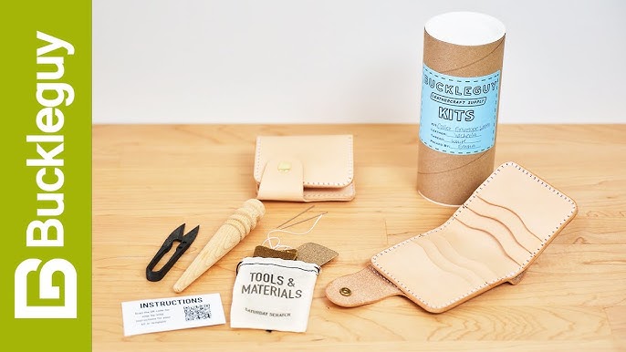 How to Make a Leather Long Wallet  Step-by-Step Leather Kit Instructions 