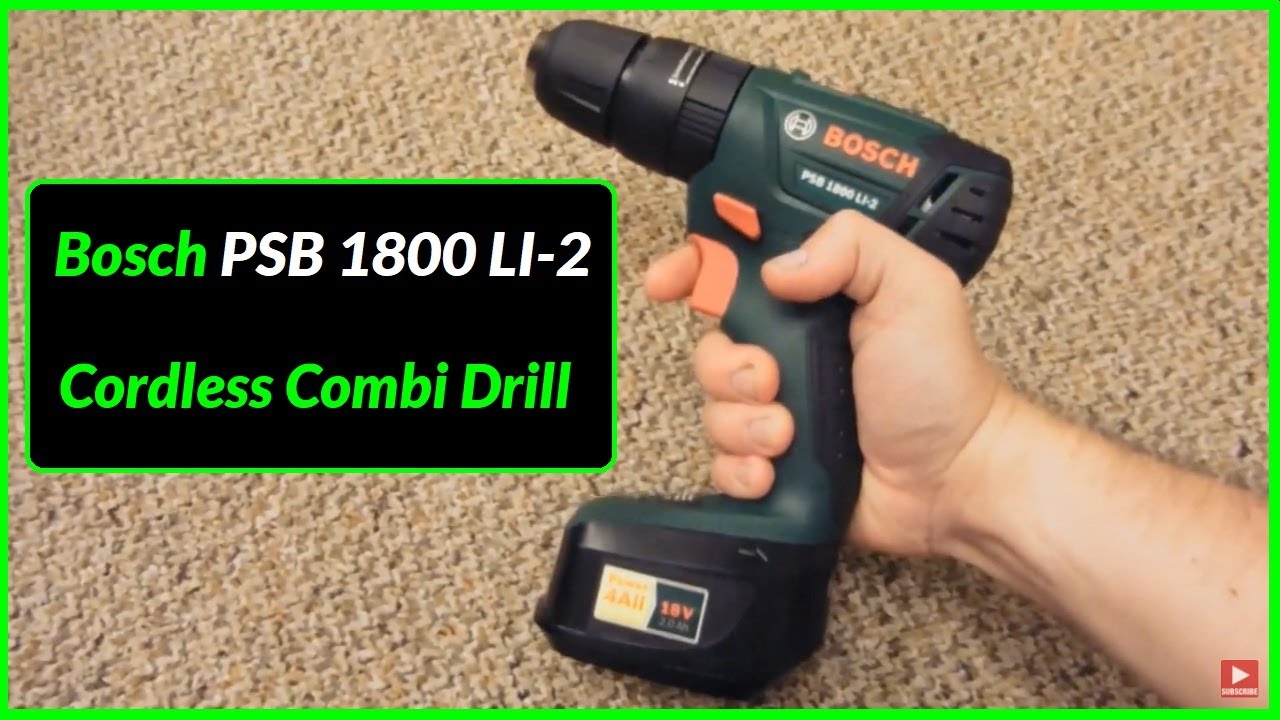 udredning endnu engang vask Bosch PSB 1800 LI-2 Cordless Combi Drill (Unboxing & Review) - YouTube