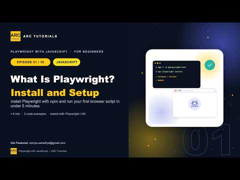 Playwright Tutorial For Beginners - 1 - Installation and Setup (2026) #playwrighttutorial