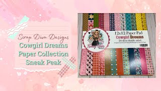 Scrap Diva Designs April Release Cowgirl Dreams Paper Collection @ScrapDiva29  #scrapdivadesigns