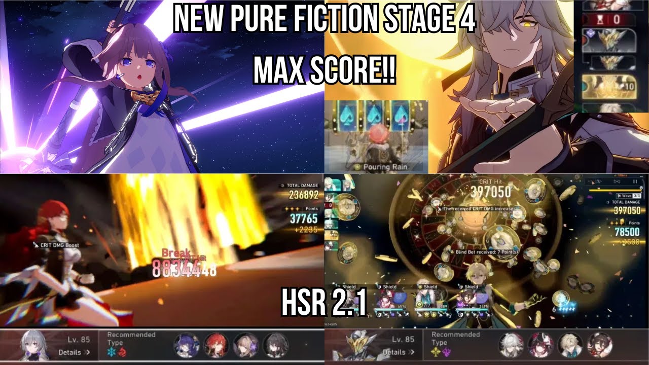 NEW PURE FICTION MAX SCORE! Aventurine Jing Yuan & Herta Himeko | PF Stage 4 Honkai Star Rail