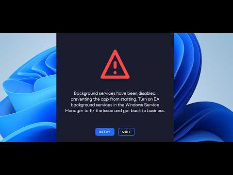 Fix EA App Error Background Services Have Been Disabled