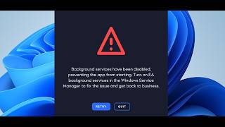 Fix EA App Error Background Services Have Been Disabled