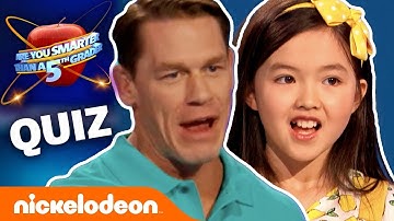 John Cena Hosts the 5th Grader Quiz-Along Pt. 1 🍎 | Nick