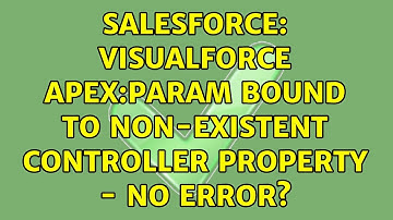 Salesforce: Visualforce apex:param bound to non-existent controller property - no error?