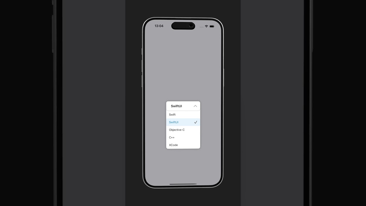 Custom DropDown Menu with SwiftUI