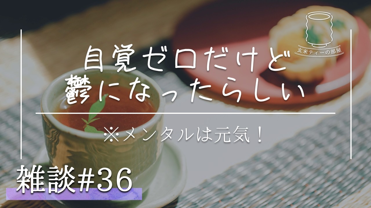 【雑談】体調不良だと思ってたら初期の鬱らしい（※メンタルは元気です！） #36