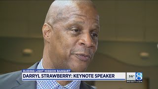 Darryl Strawberry gives keynote speech at a Guiding Light banquet
