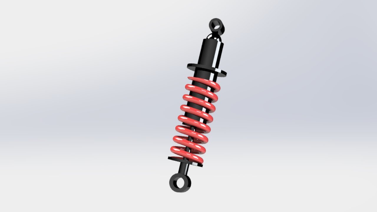 Montagem e Modelagem 3D de Amortecedor Convencional | SolidWorks