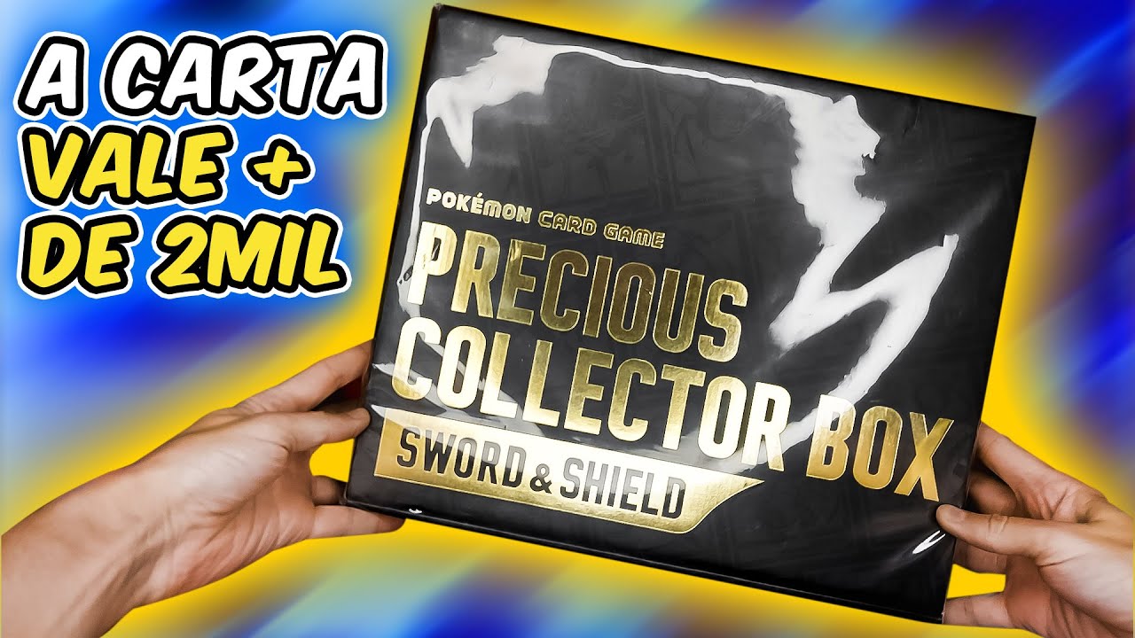 A CARTA DENTRO DESSA BOX VALE MAIS DE 2 MIL! PRECIOUS COLLECTOR BOX! CAPITÃO HUNTER  POKEMON TCG