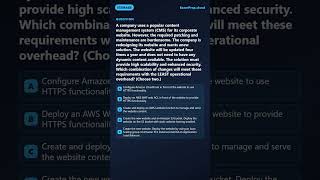 A company uses a popular content management system (CMS) for its corporate... | AWS SAA-C03 #Shorts
