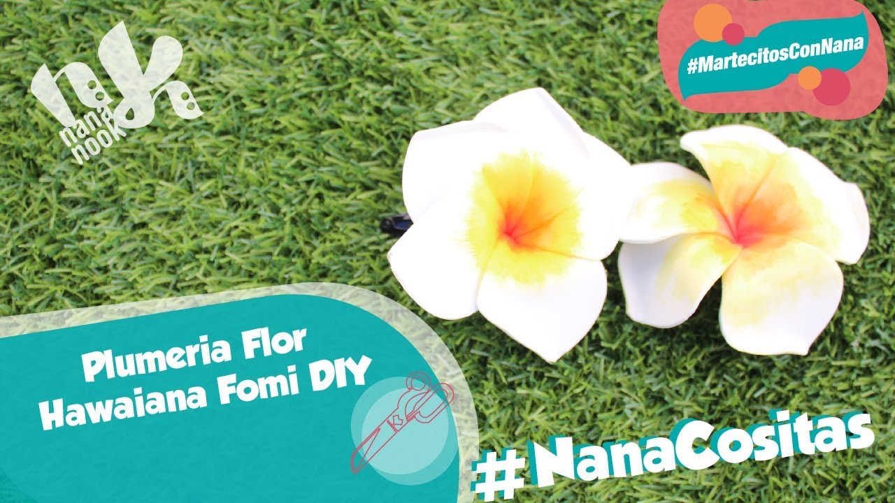 Plumeria Flor Hawaiana Fomi DIY accesorio para cabello - YouTube