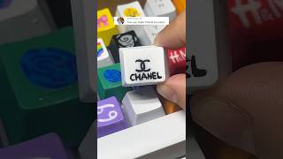 Drawing Chanel logo on the keyboard #drawing #art #artshorts #keycaps #diy #chanel