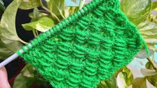 Very easy and unique, unicolor knitting design. बहुत आसान व अनोखी  एक रंग की बुनाई।।