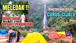 EXPLODING‼️End of Year CIJALU CURUG Overrun by Visitors || Roadtrip and Explore Cijalu Waterfall